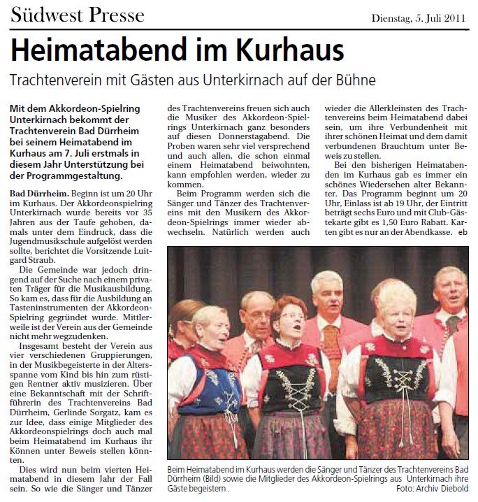 Suedwest Presse 2011-07-05